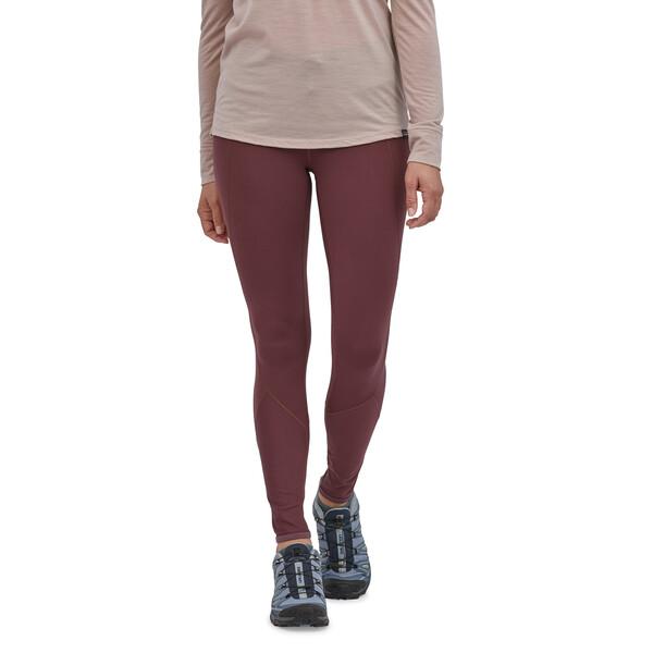Patagonia W's Peak Mission Running Tights - Recycled Polyester Dark Ruby Pants