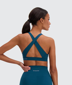 Gymnation W's Performance Boost Sports Bra - Bluesign®-certified production, Polyamide & Elastane Teal Blue