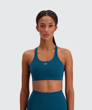 Gymnation W's Performance Boost Sports Bra - Bluesign®-certified production, Polyamide & Elastane Teal Blue