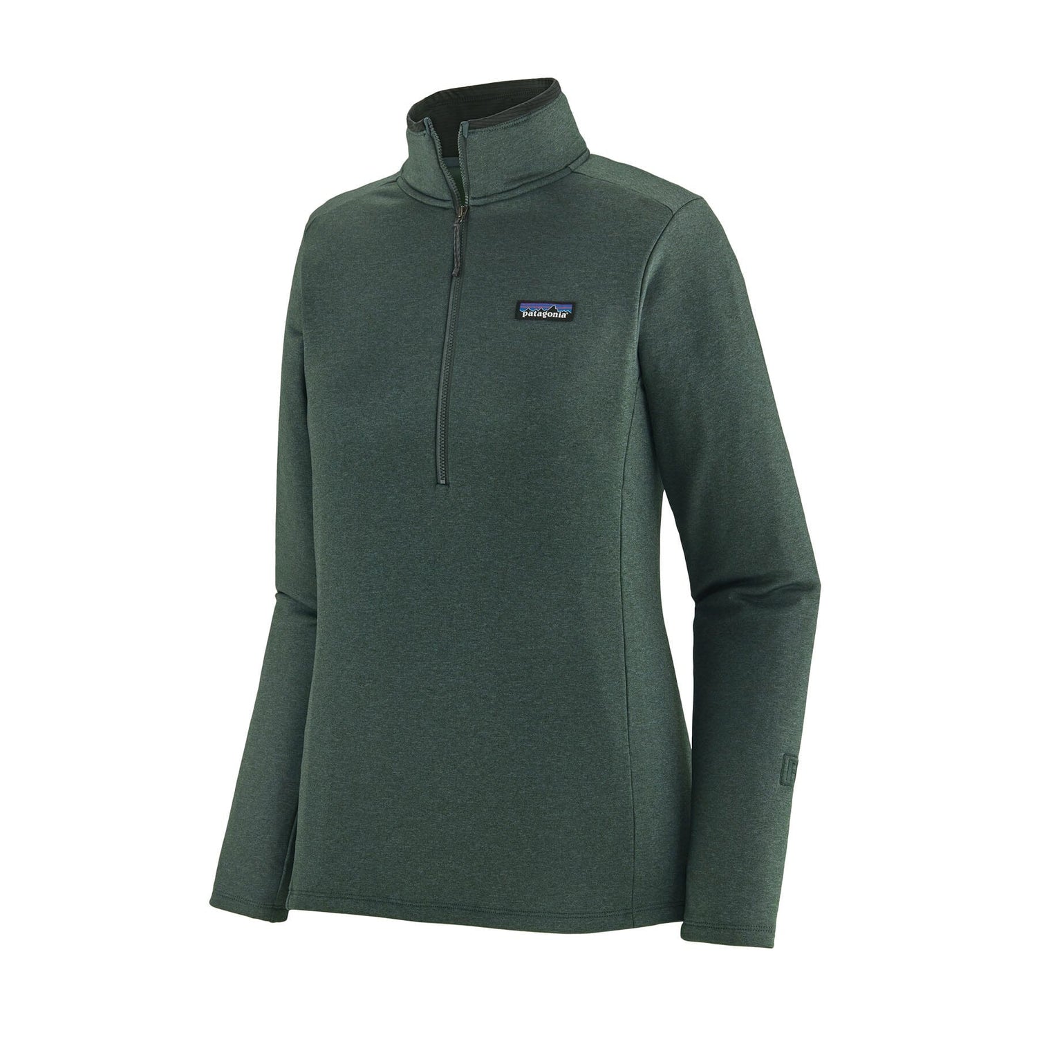 Patagonia W's R1 Daily Zip Neck - Recycled Polyester Nouveau Green - Northern Green X-Dye Shirt