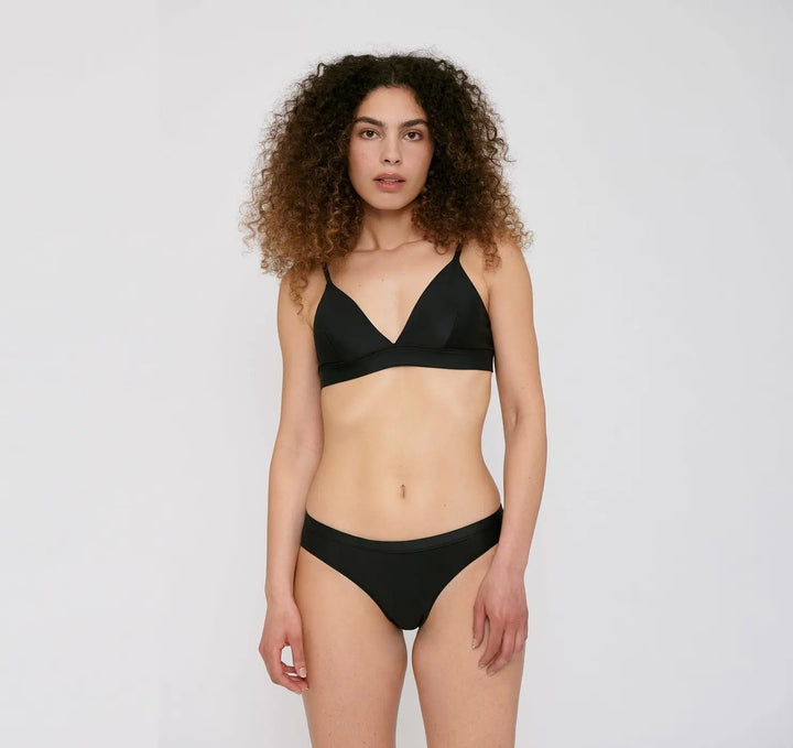 W's Re-Swim Bikini Bottoms - Recycled Nylon Swimwear Organic Basics Black XS