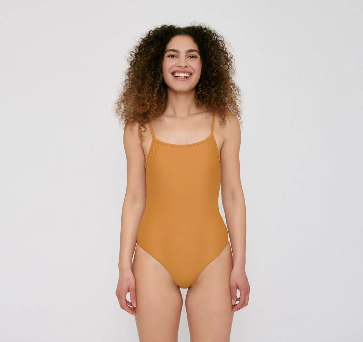 W's Re-Swim One-Piece - Recycled Nylon Swimwear Organic Basics Ocher XS