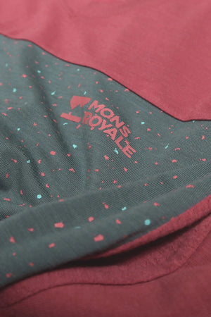 Mons Royale W's Redwood Enduro VT - Merino Wool Terracotta / Terrazzo