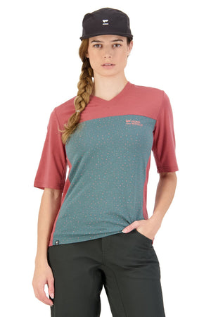 Mons Royale W's Redwood Enduro VT - Merino Wool Terracotta / Terrazzo