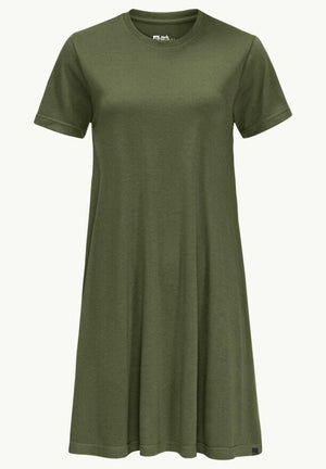 Jack Wolfskin W's Relief Dress - Recycled Polyester & Bamboo Greenwood