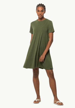 Jack Wolfskin W's Relief Dress - Recycled Polyester & Bamboo Greenwood