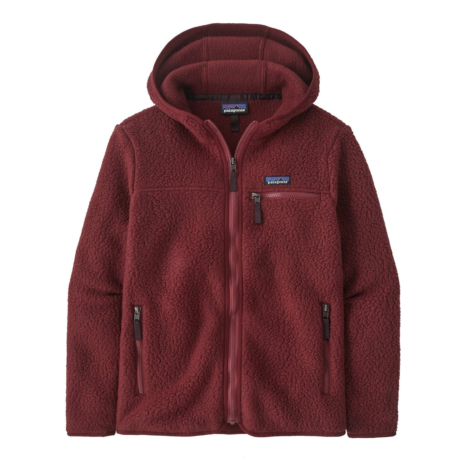 Patagonia W's Retro Pile Fleece Hoody - Recycled Polyester Carmine Red Jacket