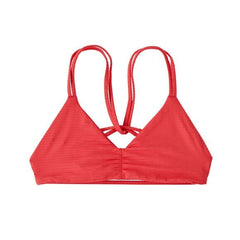 Patagonia W's Reversible Seaglass Bay Bikini Top - Recycled Nylon Ripple: Coral Swimwear