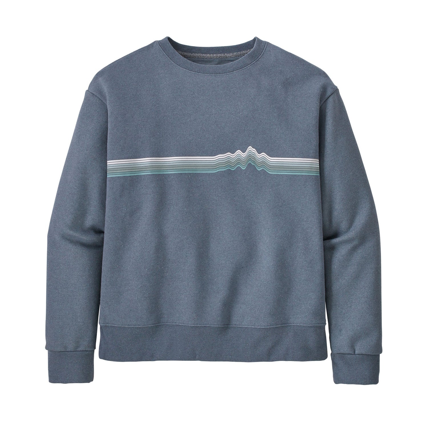Patagonia - W's Ridge Rise Stripe Uprisal Crew Sweatshirt - Recycled Polyester & Recycled Cotton - Weekendbee - sustainable sportswear