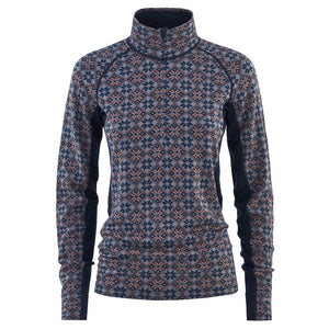 Kari Traa W's Rose Light Baselayer Half-zip - 100% Merino Wool Royal