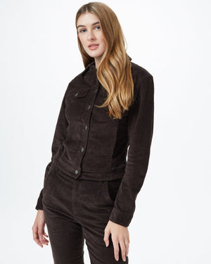 Tentree W's Rowan Corduroy Jacket - Organic Cotton Black Olive Green