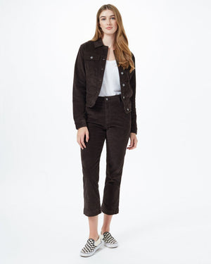 Tentree W's Rowan Corduroy Jacket - Organic Cotton Black Olive Green