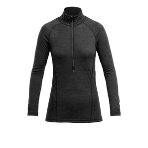 Devold W's Running Zip Neck - Merino Wool & Tencel Anthracite