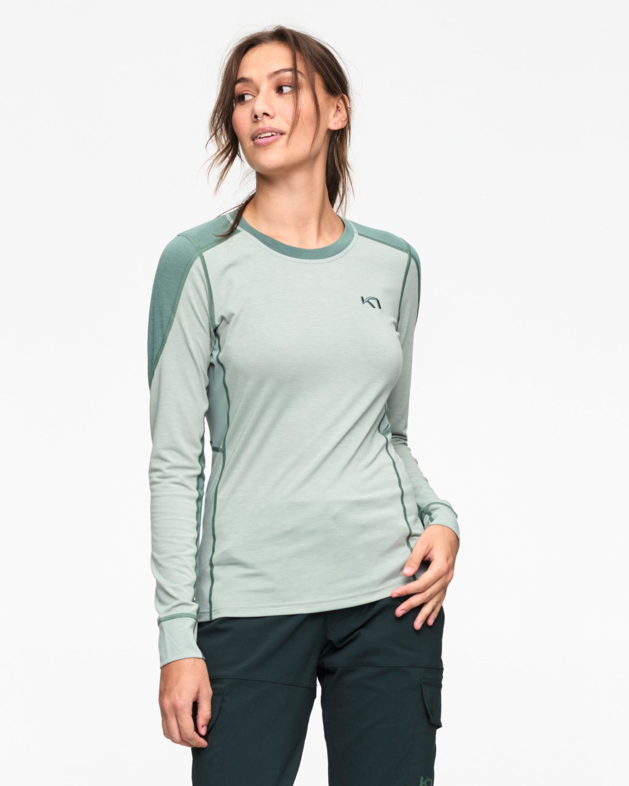 Kari Traa W's Hiking Ls skjorte genanvendt polyester Weekendbee - sustainable sportswear