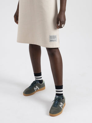 Pure Waste W's Short Sleeve Sweatshirt Dress - Recycled cotton & Recycled polyester Ecru
