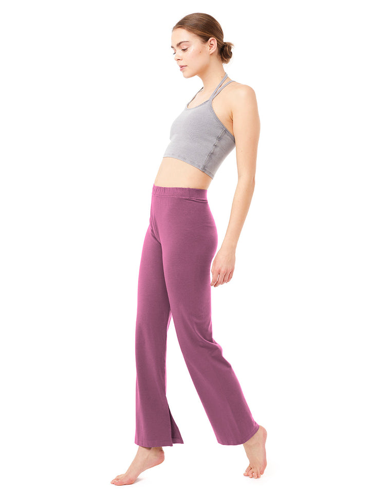 W's Side Slit Yoga Pants - Tencel Lyocell & Organic Cotton Pants Mandala