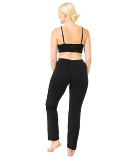 Mandala W's Side Slit Yoga Pants - Tencel Lyocell & Organic Cotton Black Pants