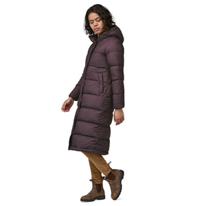 Patagonia W's Silent Down Long Parka - Recycled Down & Recycled Polyester Obsidian Plum