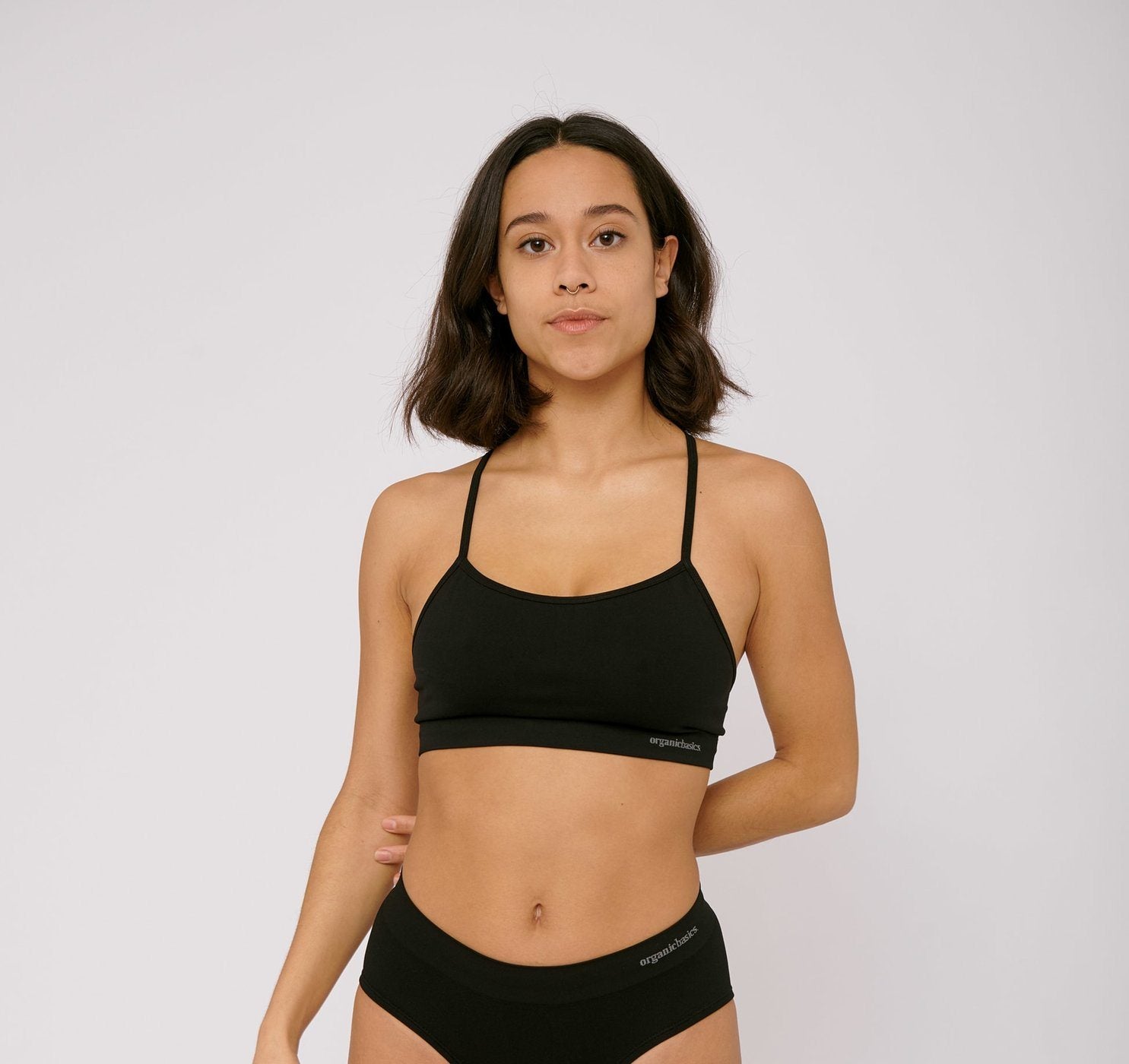 Organic Basics W's SilverTech™ Active Sports Bra - Recycled Nylon Black Underwear