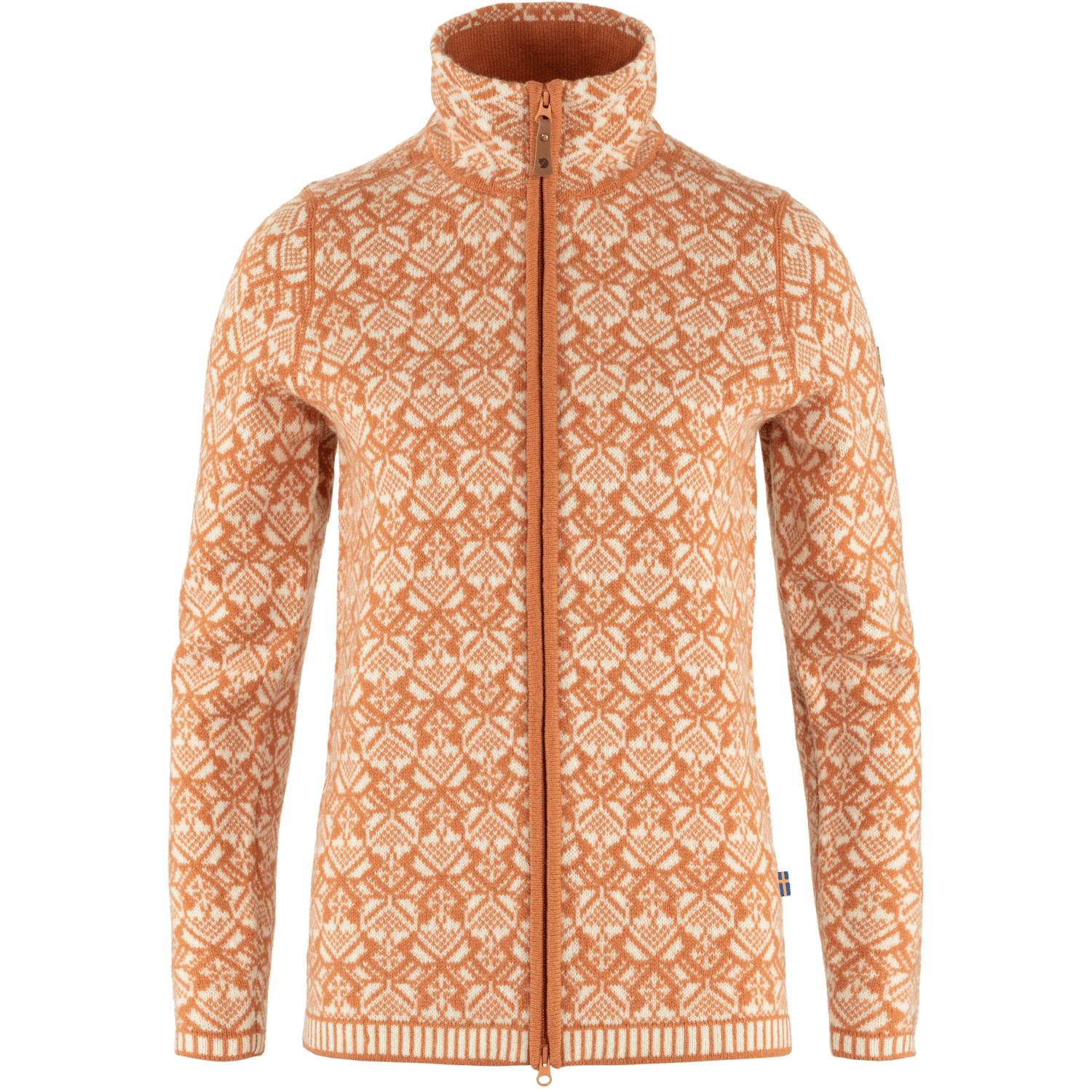 Fjällräven W's Snow Cardigan - 100% Wool Desert Brown