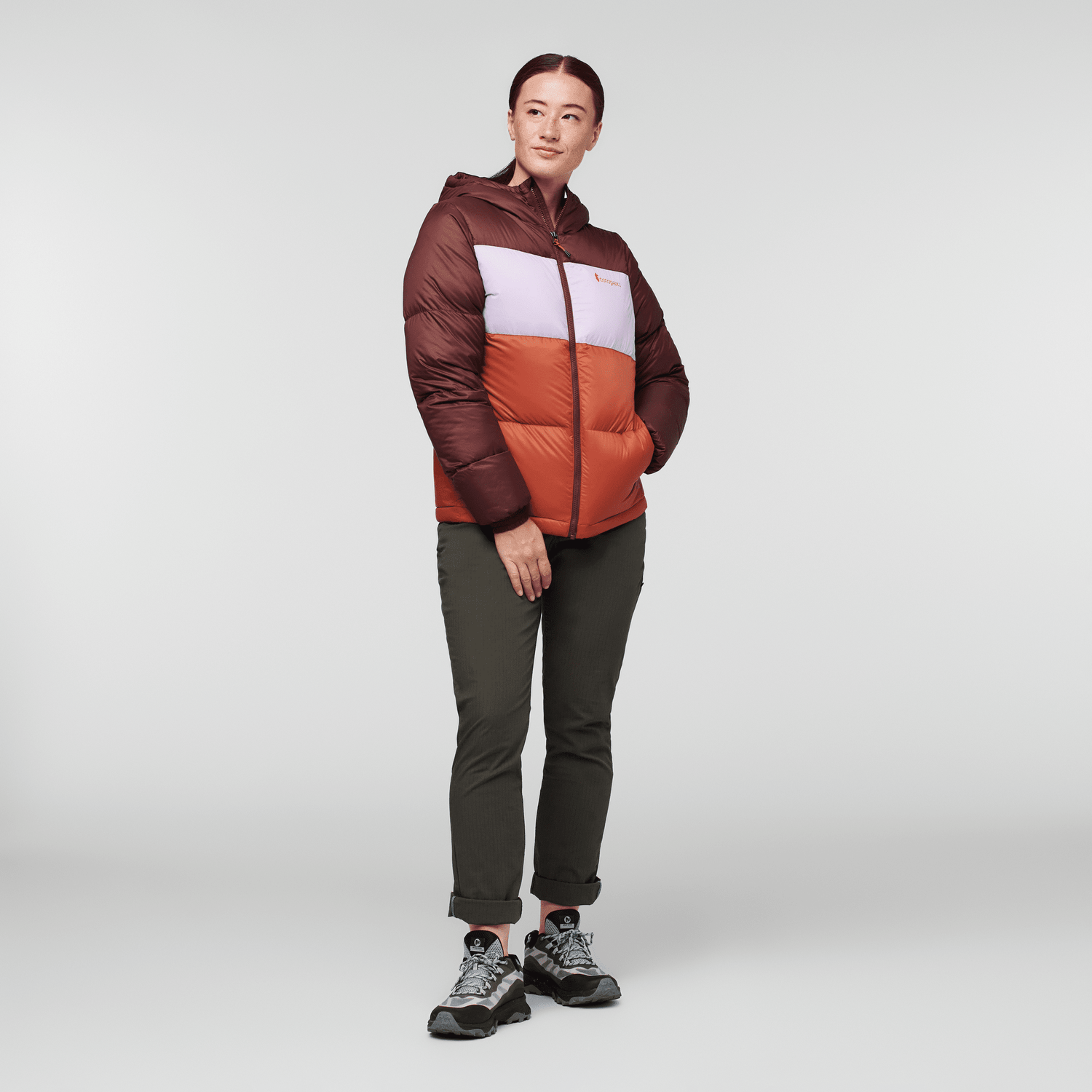 Cotopaxi W's Solazo Hooded Down Jacket - Responsibly sourced down Chestnut & Spice Jacket