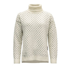 Devold W's Sørisen Split Seam Sweater - 100% Wool Offwhite Ink Shirt