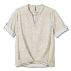 Royal Robbins W's Spotless Traveler S/S - Recycled polyester Creme Acadia Pt Shirt