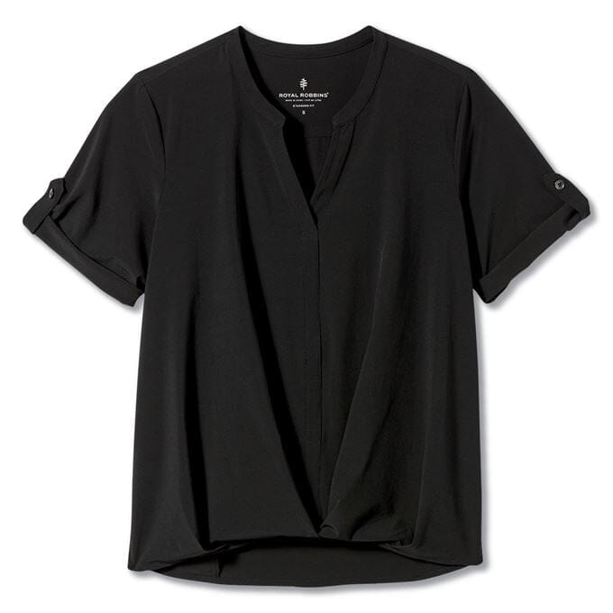 Royal Robbins W's Spotless Traveler S/S - Recycled polyester Jet Black Shirt