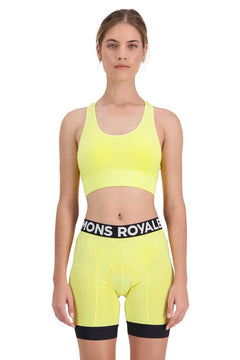Mons Royale W's Stratos Merino Shift Bra - Merino Wool Lemonade Underwear