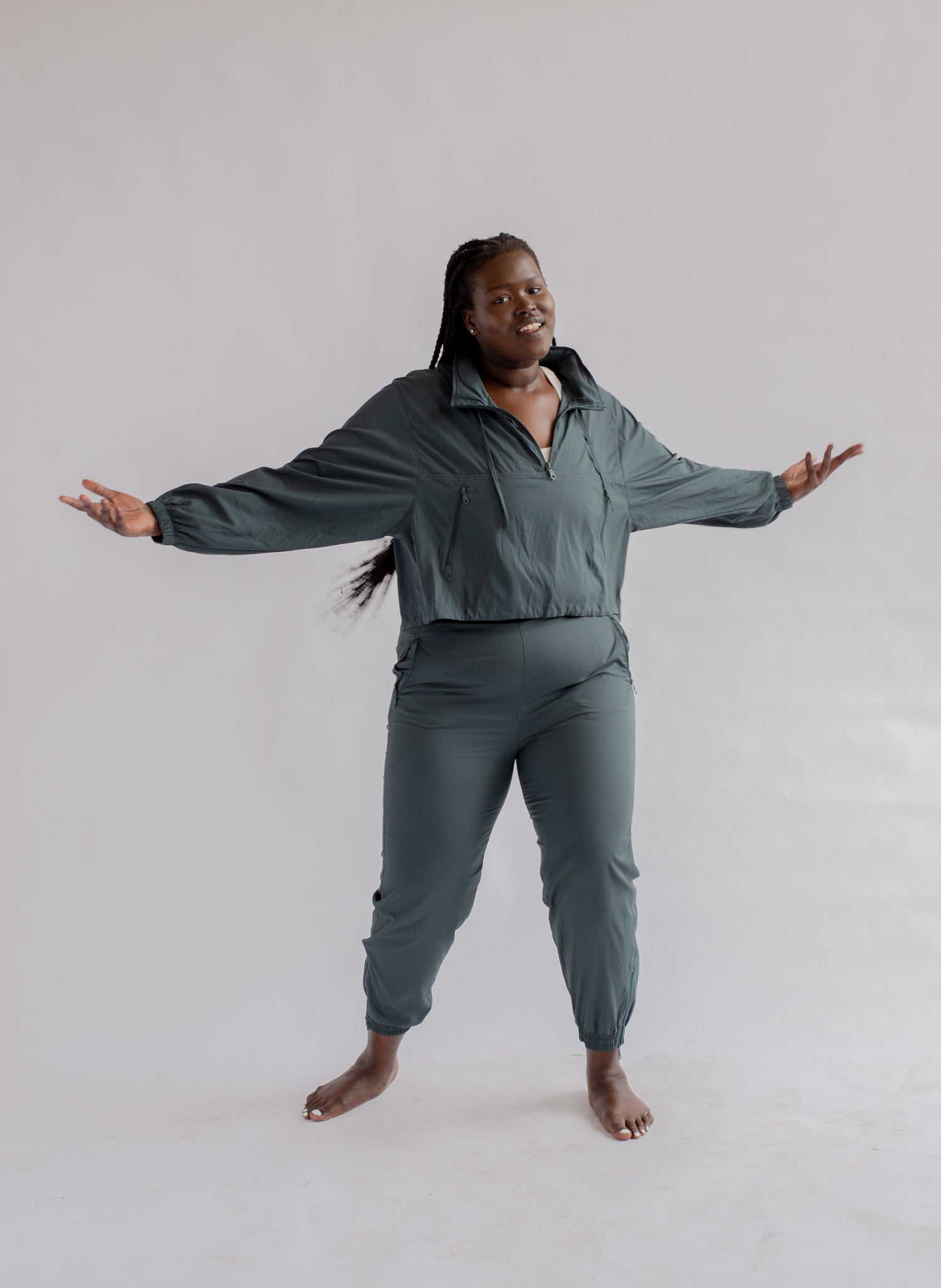 Girlfriend Collective W's Summit Track Pant - Made From Recycled PET Bottles Moss Pants