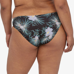 Patagonia W's Sunamee Bikini Bottoms - Recycled Nylon Bayou Palmetto: Ink Black XL Swimwear