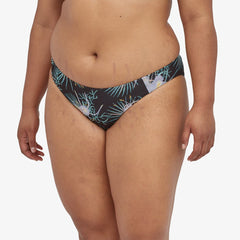 Patagonia W's Sunamee Bikini Bottoms - Recycled Nylon Bayou Palmetto: Ink Black XL Swimwear