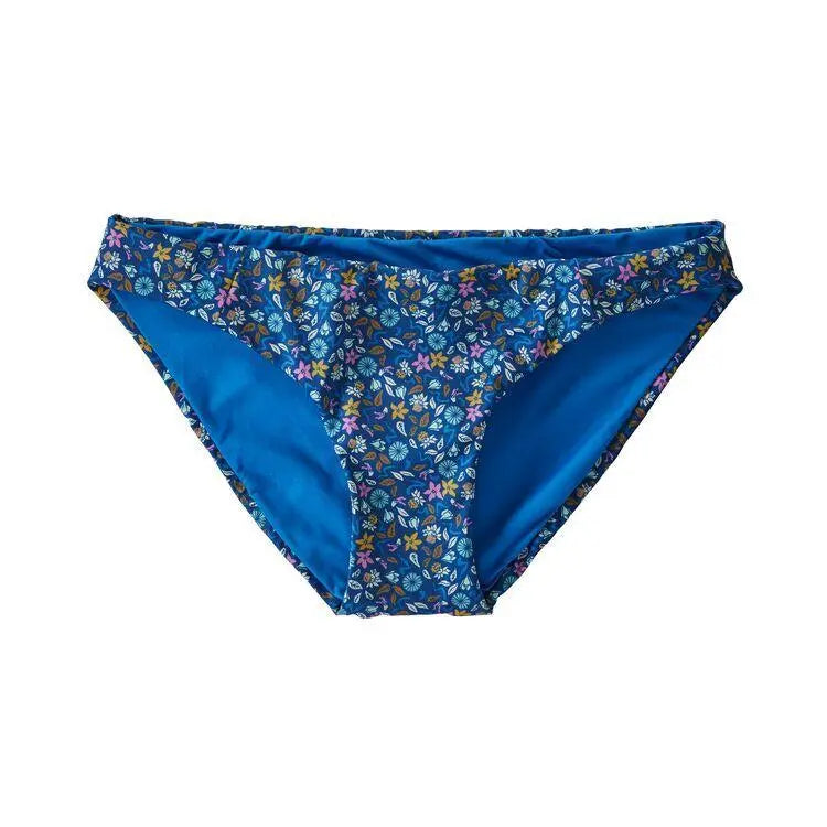 W's Sunamee Bikini Bottoms - Recycled Nylon Swimwear Patagonia Cover Crop Wild: Superior Blue S