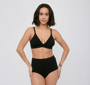 Organic Basics W's Super High-Rise Briefs 2-pack - Organic Cotton Black