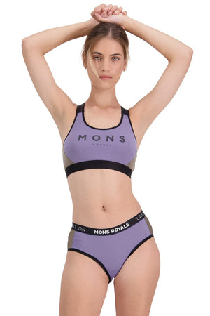 Mons Royale W's Sylvia Boyleg - Merino Wool Walnut / Thistle