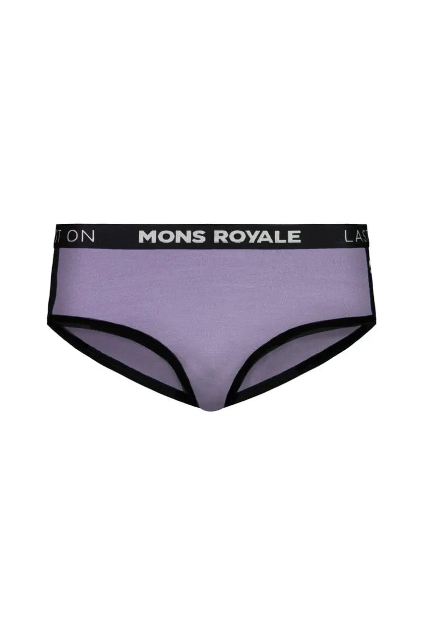 W's Sylvia Boyleg - Merino Wool Underwear Mons Royale Walnut / Thistle S
