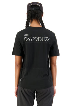 Mons Royale W's Tarn Merino Shift Tee - Merino Wool Black Candy Shirt