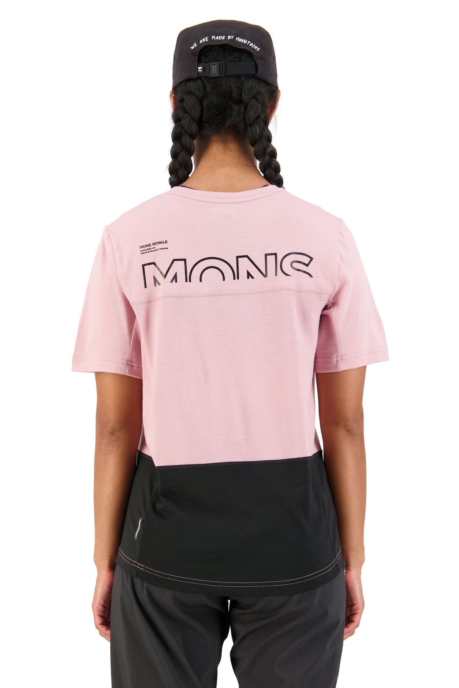 Mons Royale W's Tarn Merino Shift Tee - Merino Wool Black Candy Shirt