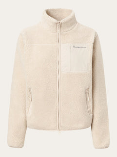 KnowledgeCotton Apparel - W's Teddy high neck fleece zip jacket - 100% Recycled PET - Weekendbee - sustainable sportswear