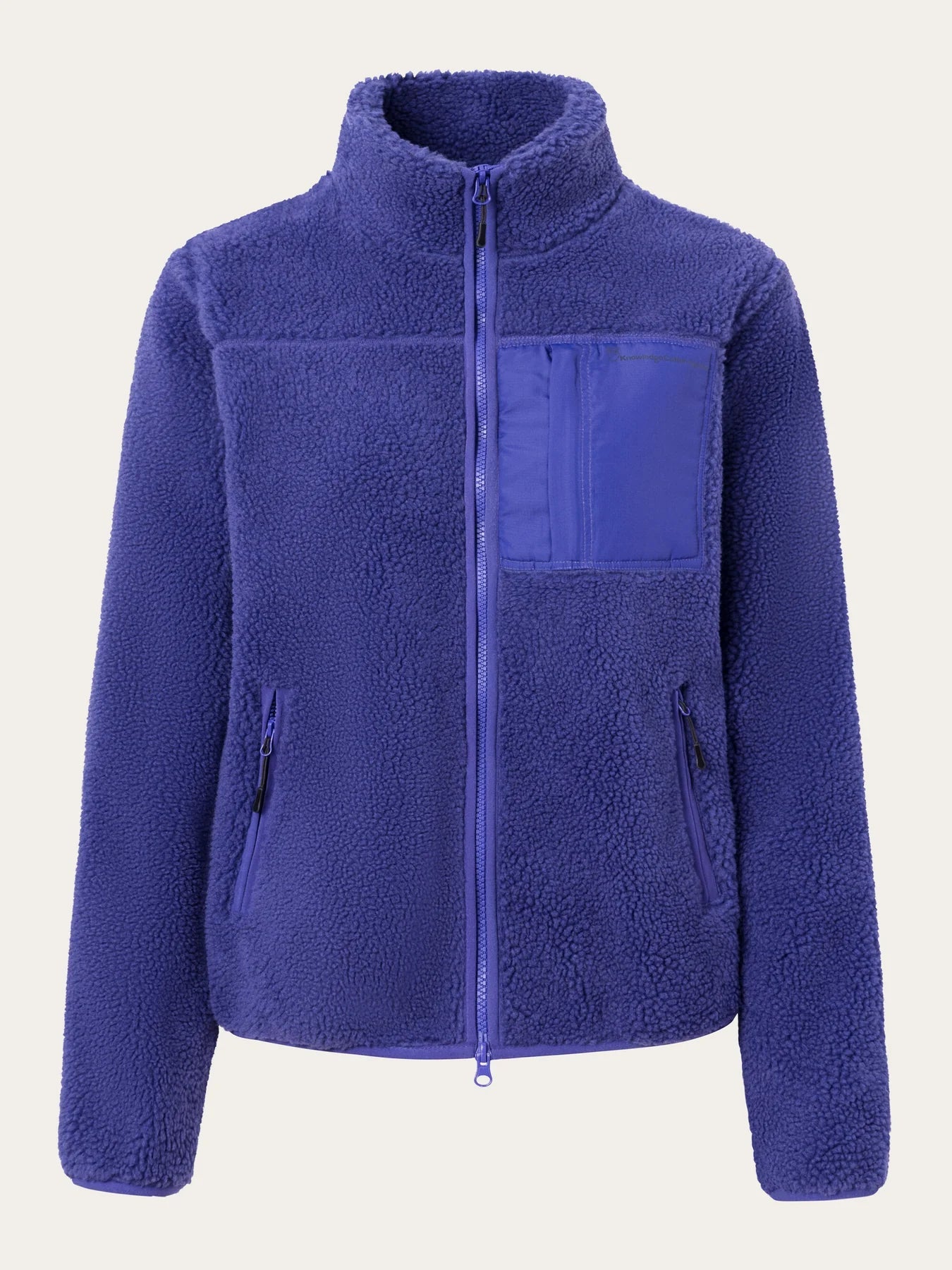 KnowledgeCotton Apparel - W's Teddy high neck fleece zip jacket - 100% Recycled PET - Weekendbee - sustainable sportswear