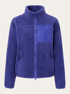 KnowledgeCotton Apparel - W's Teddy high neck fleece zip jacket - 100% Recycled PET - Weekendbee - sustainable sportswear