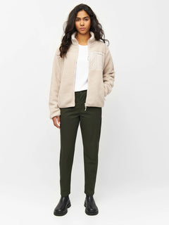 KnowledgeCotton Apparel - W's Teddy high neck fleece zip jacket - 100% Recycled PET - Weekendbee - sustainable sportswear