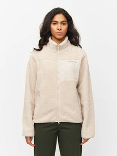 KnowledgeCotton Apparel - W's Teddy high neck fleece zip jacket - 100% Recycled PET - Weekendbee - sustainable sportswear