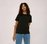 Organic Basics W's Tee - Organic Cotton Black Shirt