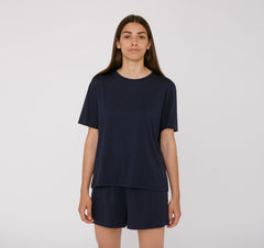 Organic Basics W's TENCEL Lite Tee Navy Shirt