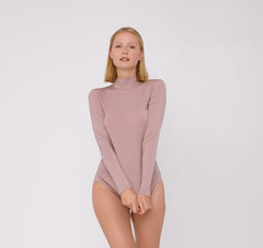 Organic Basics W's TENCEL Lite Turtleneck Dusty Rose Shirt
