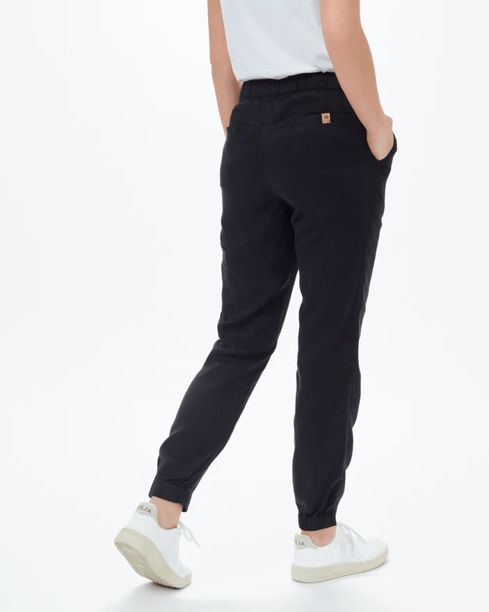 Tentree W's Tencel Pacific Jogger- Made From 100% Tencel Meteorite Black Pants