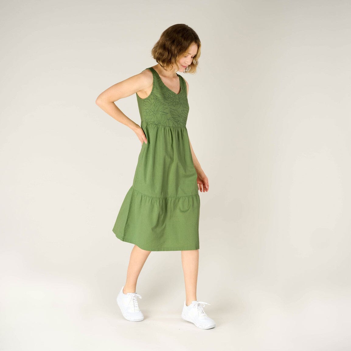 Sherpa W's Tharu Tank Dress - Organic cotton, Modal & Hemp Thyme Dress