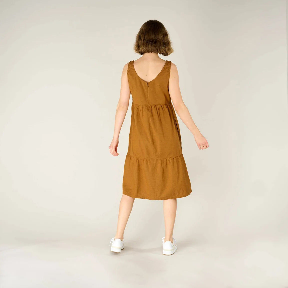 Sherpa W's Tharu Tank Dress - Organic cotton, Modal & Hemp Caramel Dress