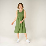 W's Tharu Tank Dress - Organic cotton, Modal & Hemp Dress Sherpa Thyme S